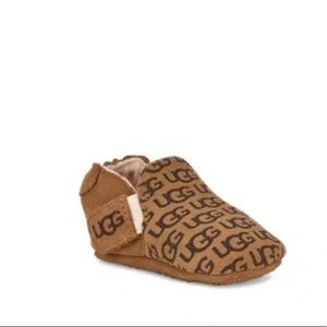 Brown Baby UGG logo Booties